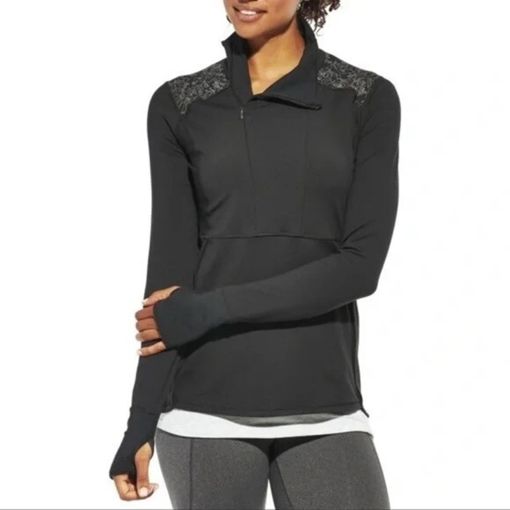 CALIA Journey Black Half Zip Athletic Top - Medium